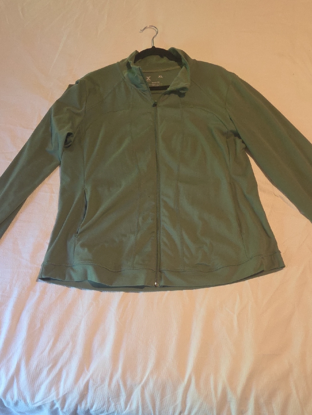 Xersion Olive Green Full-Zip Athletic Jacket